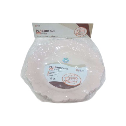 PLATE PLASTIC 22CM 4PCS ROUND 1454