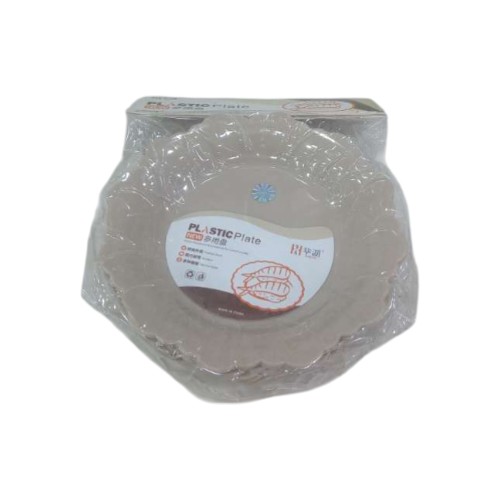 PLATE PLASTIC 14CM 6PCS ROUND 1456