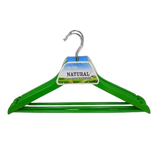 WOODEN HANGER CLRS 3PCS 8032.