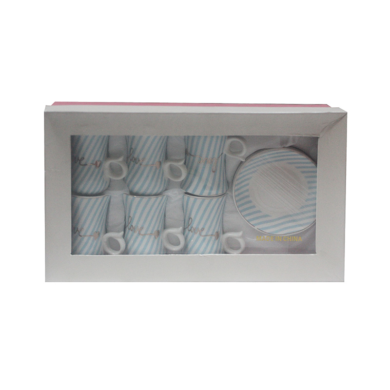 TEA CUP SAUCER PLATE 6PCS SET QY-164-2
