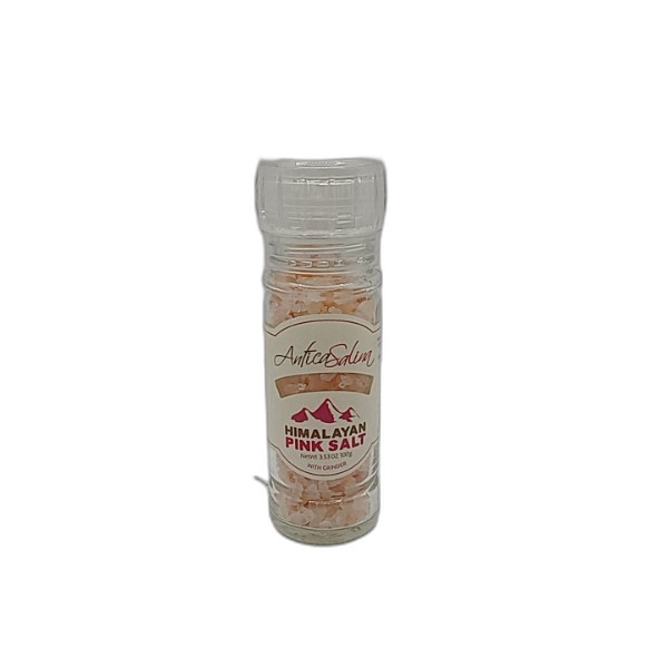 HIMALAYAN PINK SALT GLASS GRINDER 100G