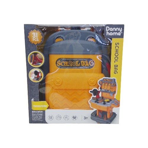 DANNYHOME TOOL SET SCHOOL BAG ROLE PLAY TOYS 30PCS
