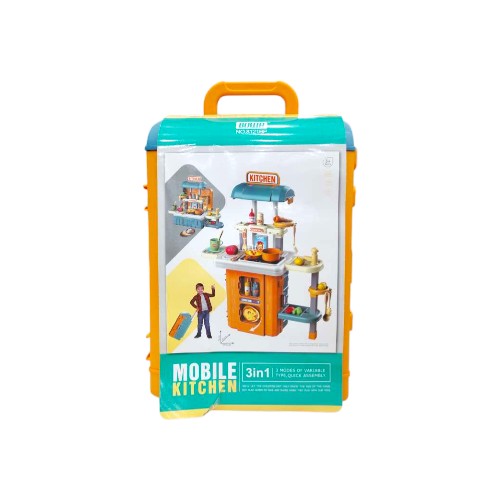 DANNYHOME 3IN1 MOBILE KITCHEN LUGGAGE CASE 49PCS
