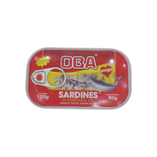 OBA SARDINES IN VEGETABLE OIL 125G