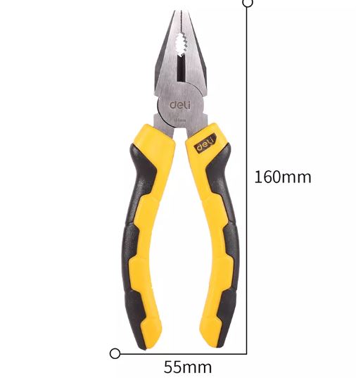 DELI COMBINATION PLIERS 6 INCH YW-BK