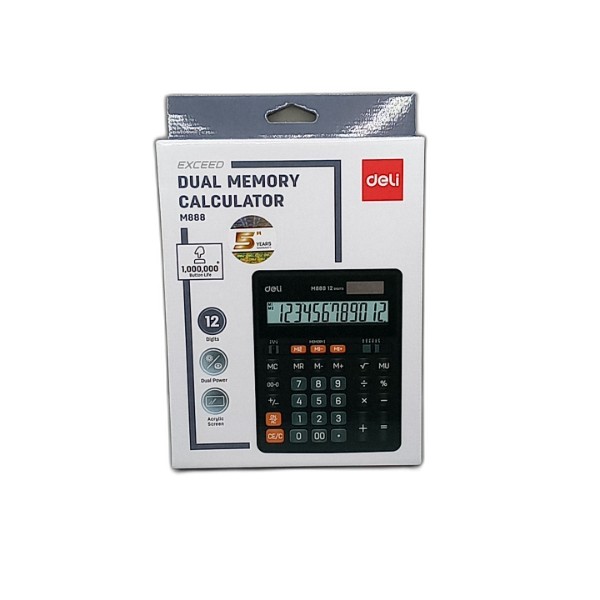 DELI CALCULATOR 12-DIGIT DUAL MEMORY