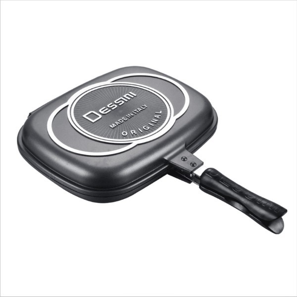 DOUBLE GRILL PAN 40CM BLACK CA007-F40-BLK