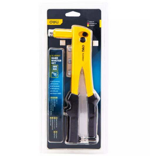 HAND RIVETER SET 10.5INCH-60 PIECES OF NAIL YW-BK