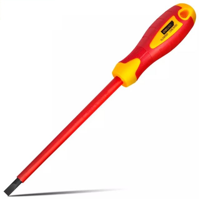 DELI INSULATED SLOTTED SCREWDRIVER 6.5X150MM RD