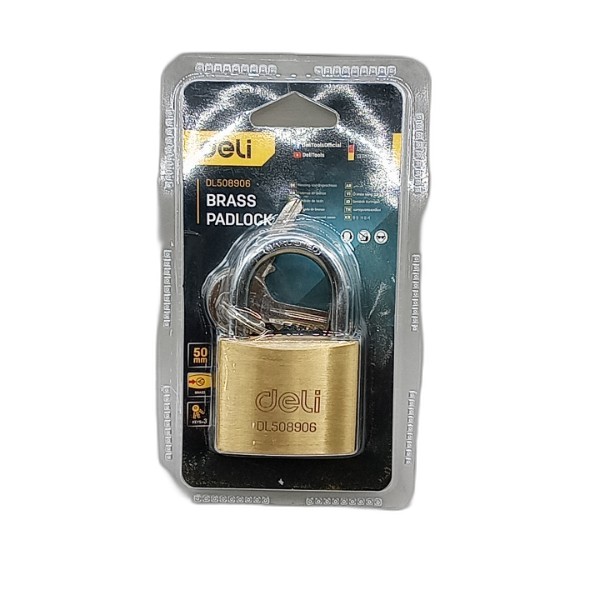 DELI BRASS PADLOCK 50MM