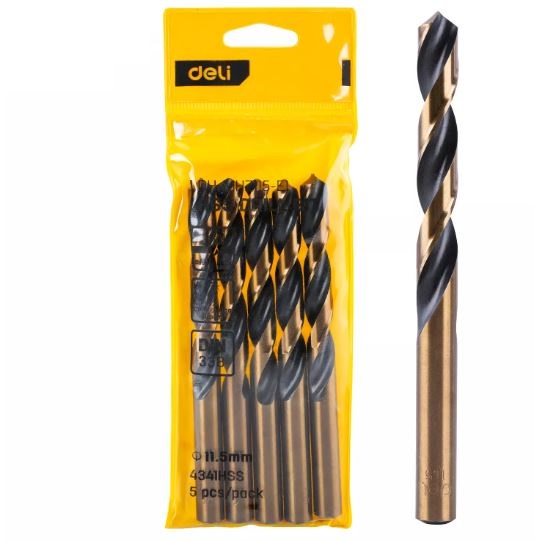 DELI HSS DRILL BIT 11.5MM YW PACK OF 5