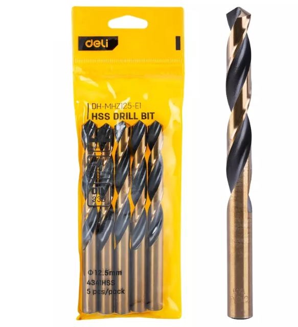 HSS DRILL BIT 12.5MM YW PACK OF 5 DELI