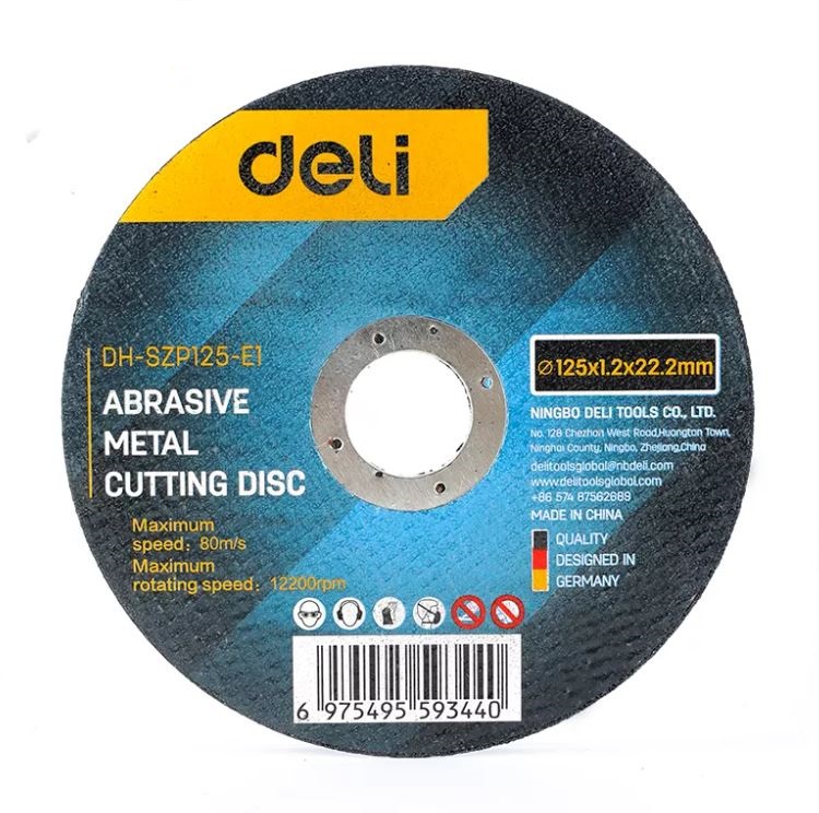 DELI METAL CUTTING DISC 125 X 1.2 X 22.2MM BLACK
