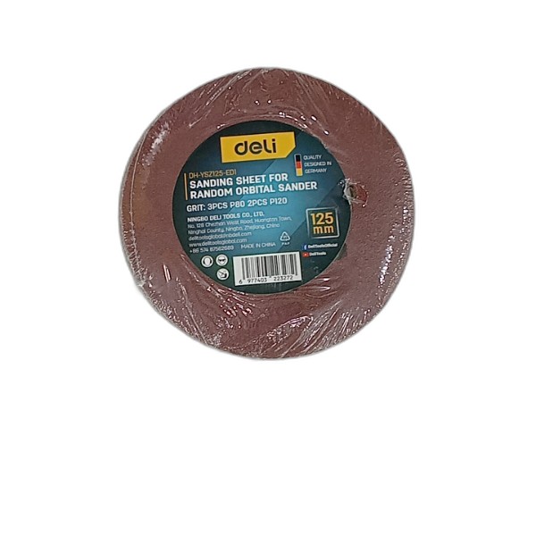 DELI ORBITAL SANDER SHEET 125MM