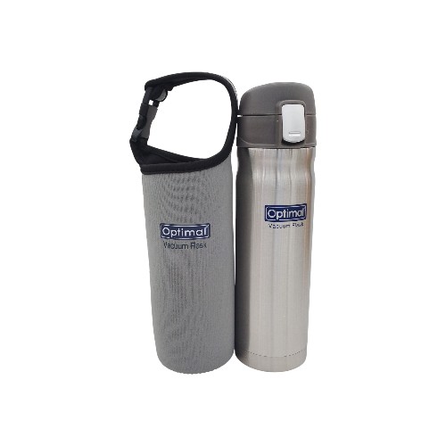 STAINLESS STEEL VACUUM FLASK GREY 480ML