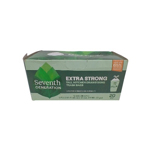 SEVENTH GENERATION TALL KITCHEN TRASH BAGS 20PCS