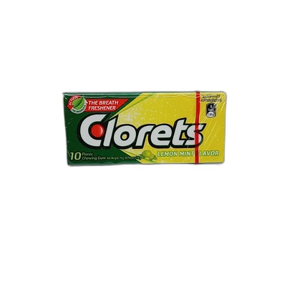 CLORETS LEMON MINT GUM 14G