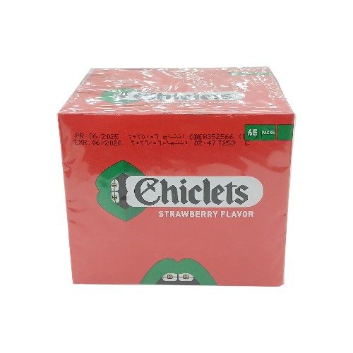CHICLETS STRAWBERRY GUM 65PCS