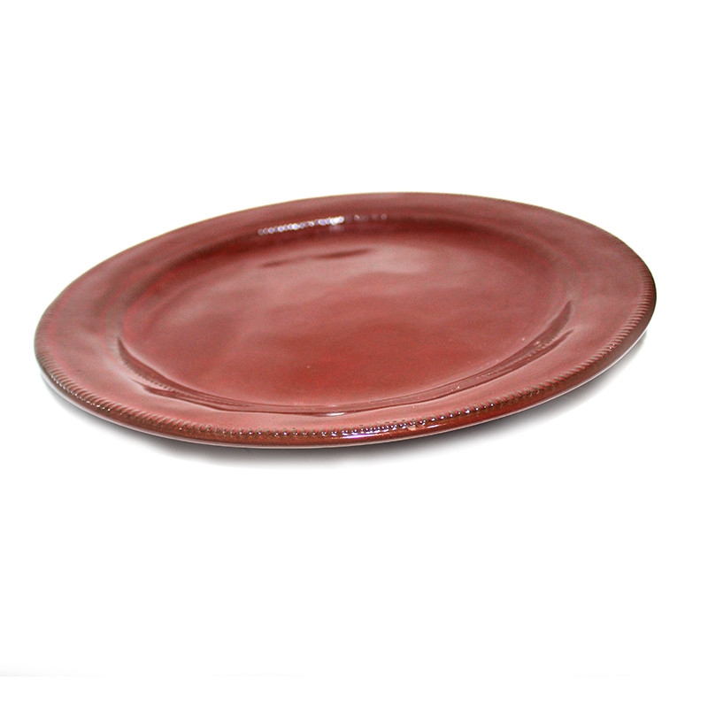 PLATE CERAMIC 29CM MS001-1 RED 287550