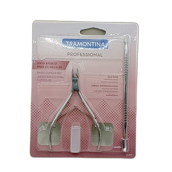 TRAMONTINA BASIC CUTICLE SET 2PC