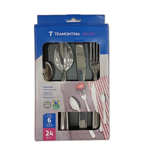 TRAMONTINA FLATWARE SET 24PC