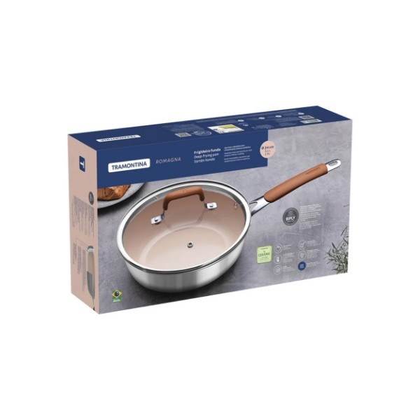 TRAMONTINA DEEP FRYING PAN 24CM