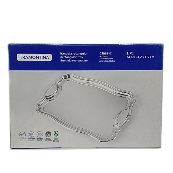 TRAMONTINA CLASSIC SS RECTANGULAR TRAY 35CM