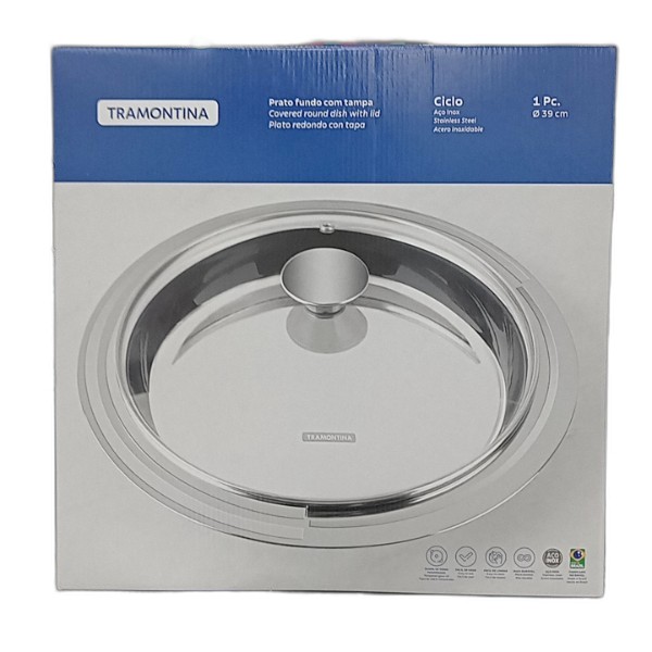 TRAMONTINA CICLO ROUND SERVING DISH W-LID 39CM
