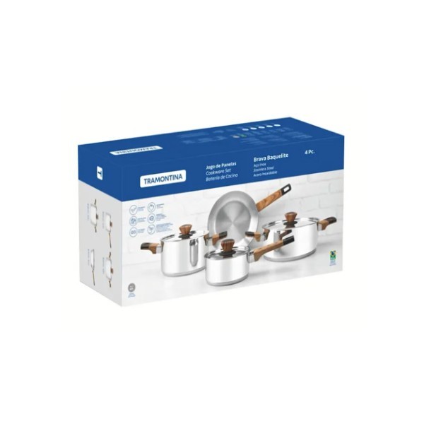TRAMONTINA BRAVA COOKWARE SET 4