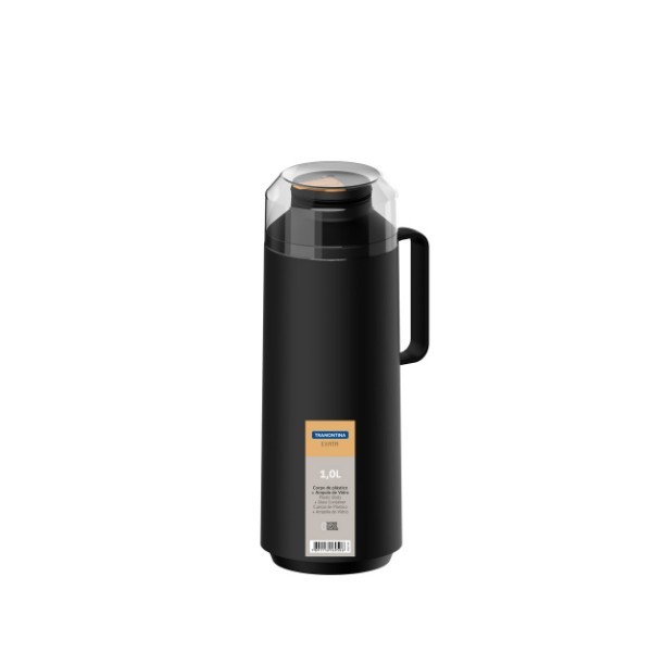 TRAMONTINA EXATA VACUUM INSULATED BOTTLE 1L BLACK
