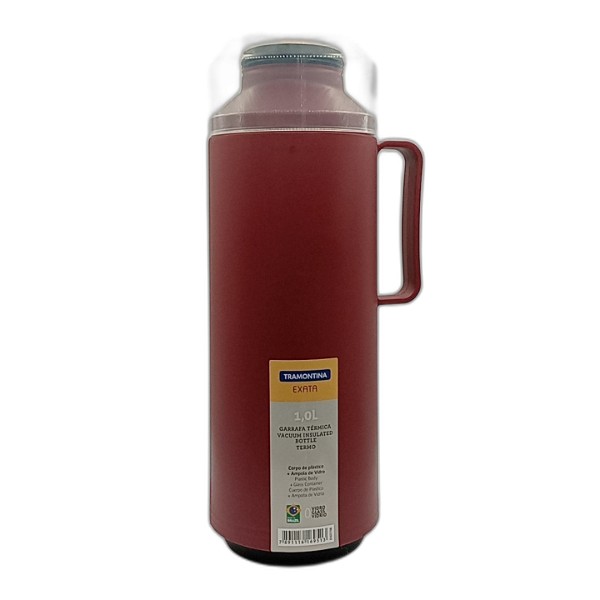 TRAMONTINA EXATA VACUUM INSULATED BOTTLE 1L RED