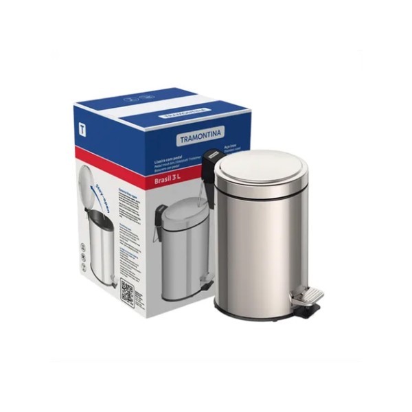 TRAMONTINA SS PEDAL BIN 3L