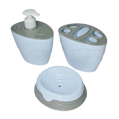 BATHROOM SET 3PCS GLASS OCT-TWX0011B