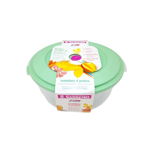 SANREMO PLASTIC CONTAINER SET 4 UN