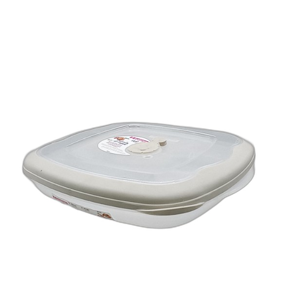SANREMO PLASTIC SNACK BOX W COMPART 1.5L