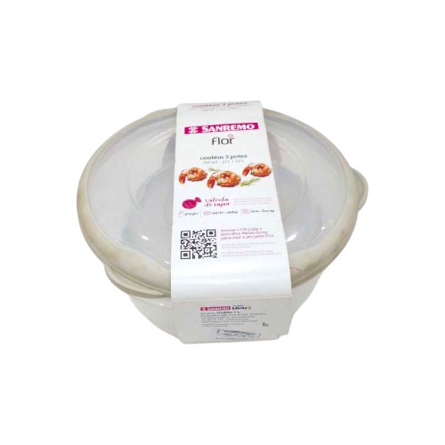 SANREMO PLASTIC CONTAINER SET 3 UN