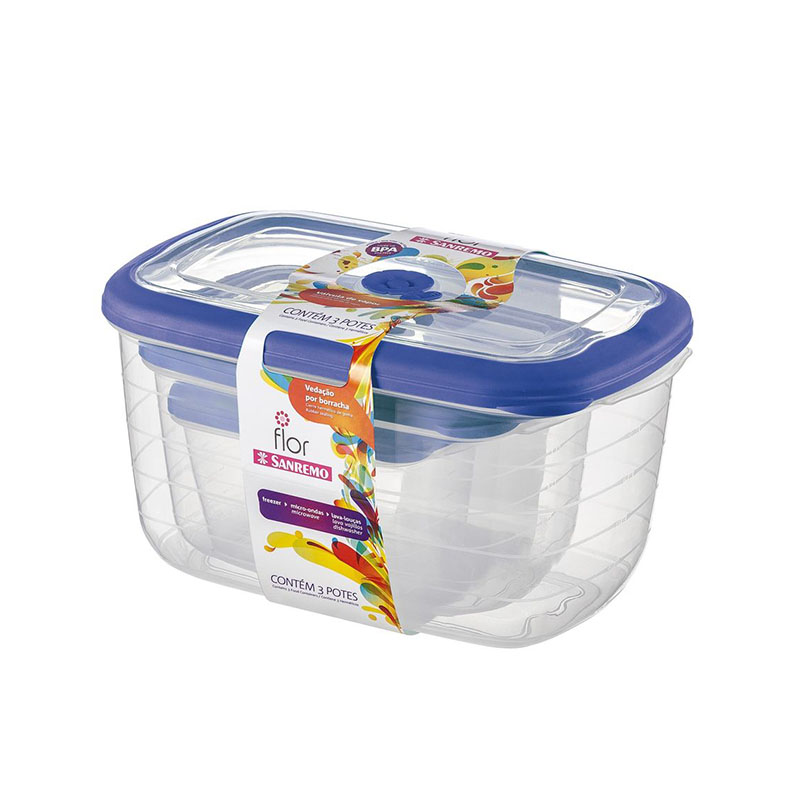 SANREMO PLASTIC CONTAINER SET 3 UN