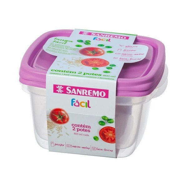 SANREMO SQUARE CONTAINER 200ML