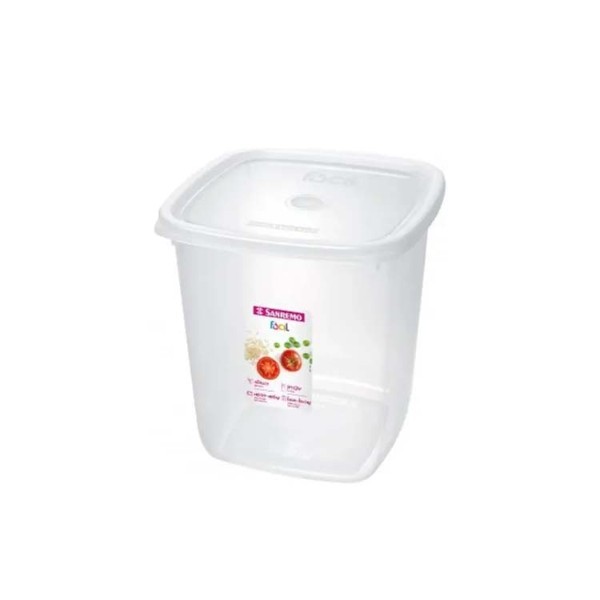 SANREMO SQUARE PLASTIC CONTAINER 800ML