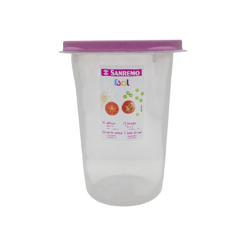SANREMO ROUND PLASTIC CONTAINER 680ML