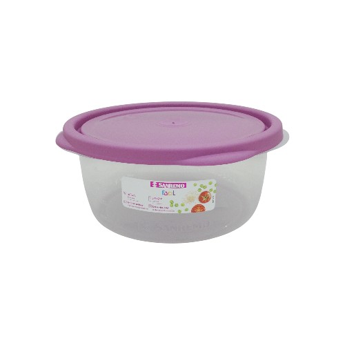 SANREMO ROUND PLASTIC CONTAINER 1.3L