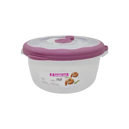 SANREMO ROUND PLASTIC CONTAINER 1.1L