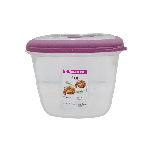 SANREMO SQUARE PLASTIC CONTAINER 1.6L