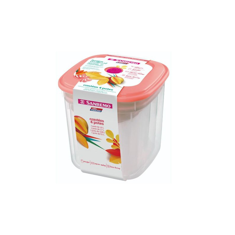 SANREMO PLASTIC CONTAINER SET 4 UN