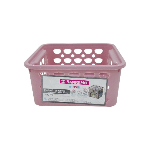 SANREMO PLASTIC STACKABLE BASKET 746ML.