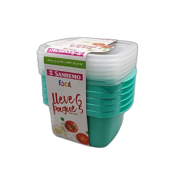 SANREMO PLASTIC T6P5 CONTAINER SET 800ML