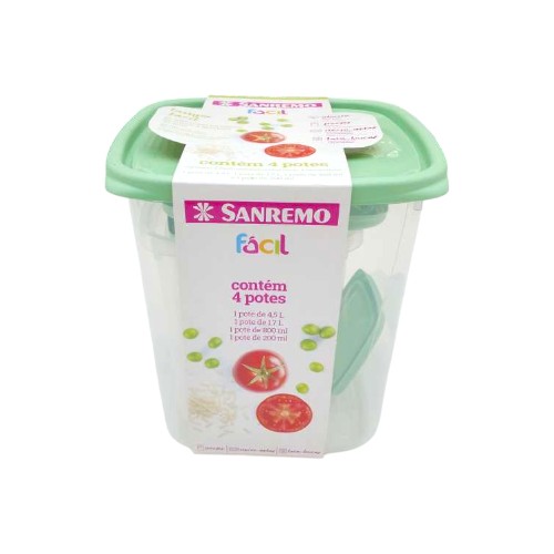 SANREMO PLASTIC CONTAINER SET 4 UN.