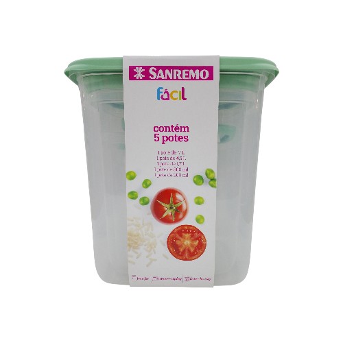 SANREMO PLASTIC CONTAINER SET 5 UN.