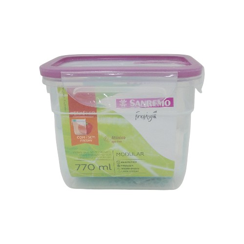 SANREMO PLASTIC CONTAINER W LOCK 770ML.