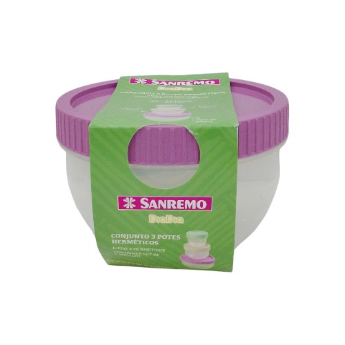 SANREMO PLASTIC CONTAINER SET 3 UN